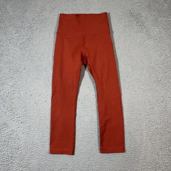 Lululemon Women Sz 2 Wunder Under Crop (High-Rise) *Full-On Luon 21" Cayenne - Picture 1 of 10